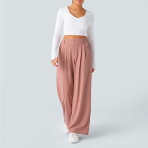 Halara Flex High Waisted Side Pocket Wide
Leg Waffle Work Pants
